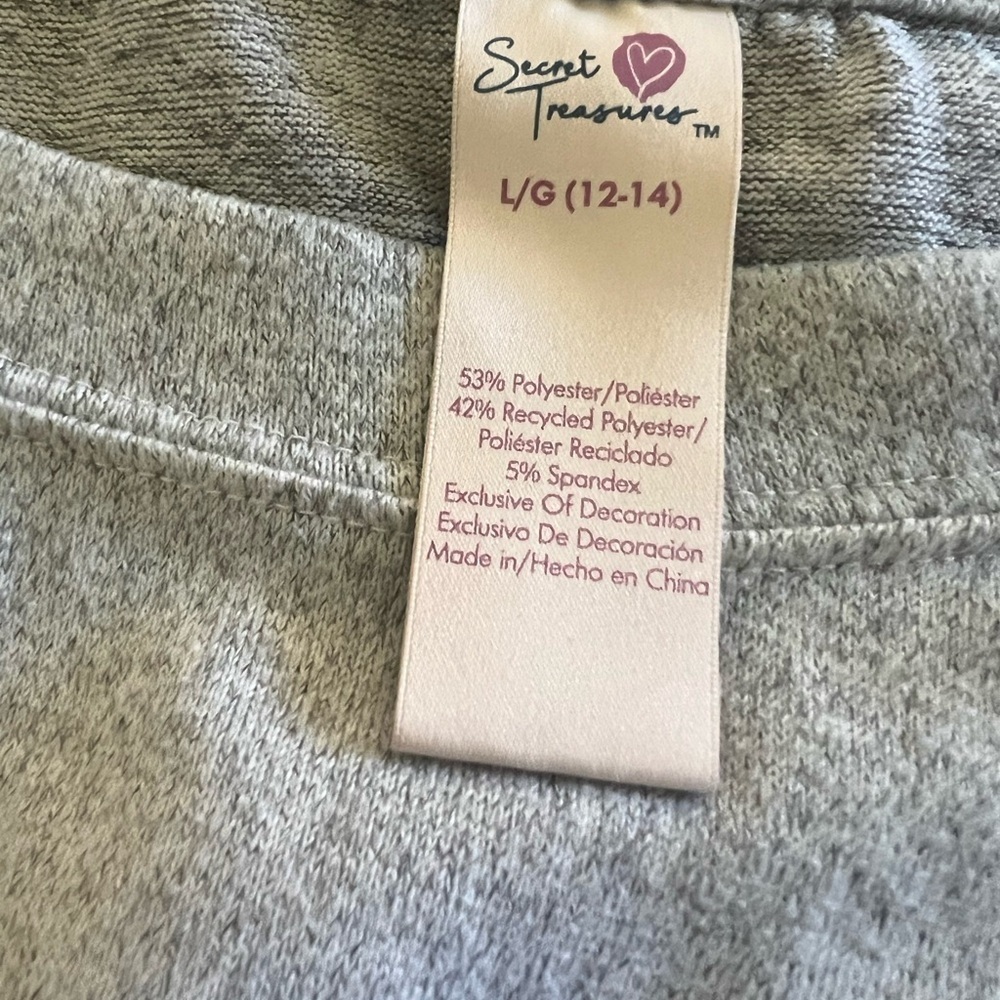 Secret Treasures Large Oversized Coffee Sweatshirt Graphic Lightweight Cozy - Picture 5 of 7